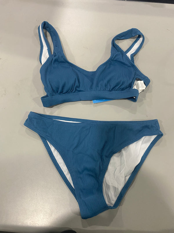 CUPSHE WOMEN SWIMSUIT BIKINI SET TWO PIECE - SIZE: WOMEN M - BLUE - Like New