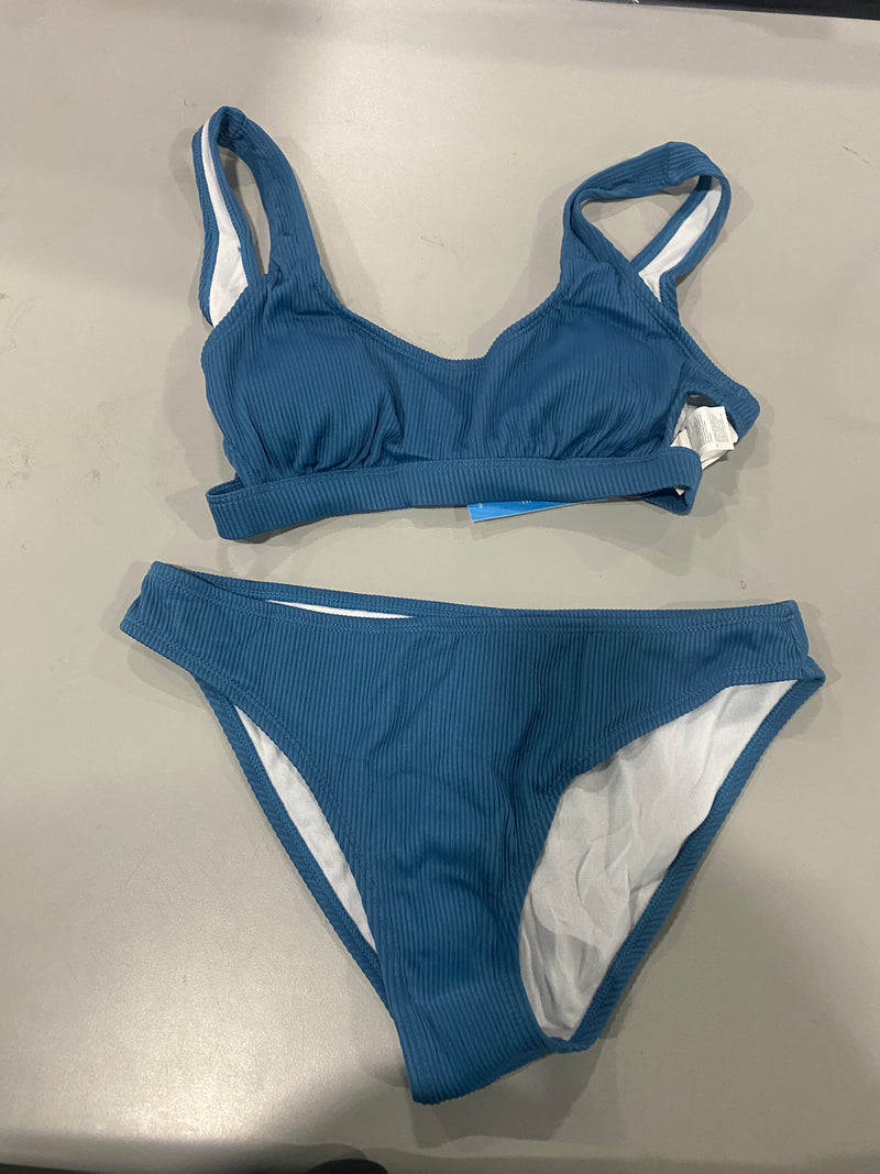 CUPSHE WOMEN SWIMSUIT BIKINI SET TWO PIECE - SIZE: WOMEN M - BLUE - Like New