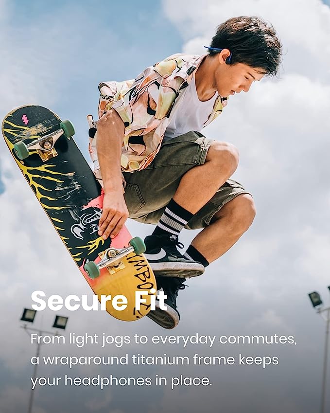 SHOKZ AfterShokz OpenMove - Open-Ear Bluetooth Sport Headphones S661 - Blue - Like New