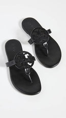 TORY BURCH WOMEN'S MILLER EMBELLISHED SANDALS - PERFECT BLACK - SIZE 9 - Like New