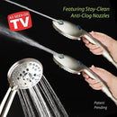 AquaCare AS-SEEN-ON-TV High Pressure 50-mode 3-way Shower Head - SATIN NICKLE Like New