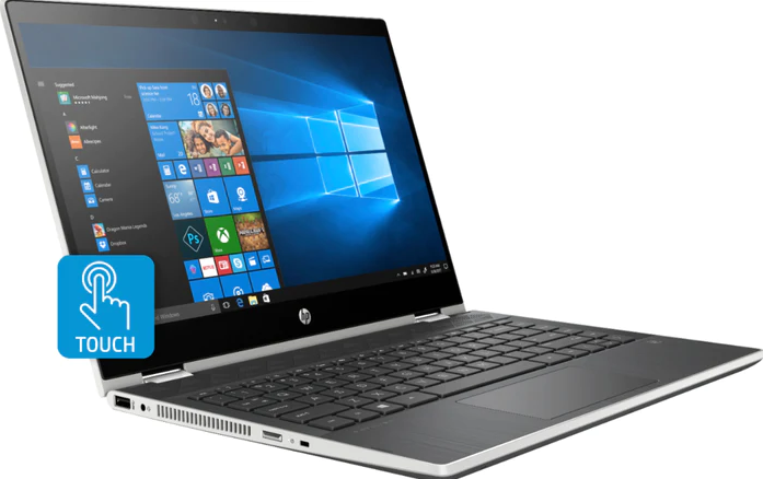 HP Pavilion x360 Notebook 14" FHD i3-8130U 8GB 500GB 14M-CD0001DX - SILVER - Like New