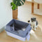 FOCKETY STAINLESS STEEL LARGE CAT LITTER BOX, 20L CAPACITY - GRAY - Like New