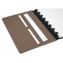 TUL CUSTOM NOTE-TAKING SYSTEM DISCBOUND JUNIOR SIZE LEATHER 864-269 - BLACK - Like New