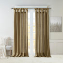 MADISON PARK EMILIA FAUX SILK SINGLE CURTAIN PRIVACY LINING WIN40-118 - BRONZE - Like New