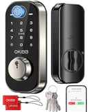 OKIBB SMART LOCK WITH WI-FI KEYLESS ENTRY DOOR LOCK APP TOUCHSCREEN - SILVER - Like New
