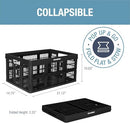 CLEVERMADE COLLAPSIBLE CRATES-OBSIDIAN 1PCK 45L/11 GAL HOLDS 66LBS - GRAY/BLACK - Like New