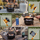 BESTFIRE 72000 BTU PORTABLE PROPANE CAMPING STOVE 3 ADAPTERS 4FT HOSE - BLACK - Like New