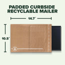 SCOTCH® PADDED MAILERS, SIZE 5, 10-1/2" X 14-3/4", KRAFT, PACK OF 25 MAILERS - Brand New