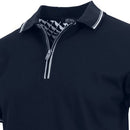 GALAXY BY HARVIC MEN’S MODERN FIT POLO SHIRT WITH ZIP PLACKET - SIZE: L - NAVY - Brand New