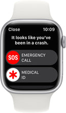 Apple Watch Series 8 GPS 45mm Aluminum Case White Sport Band MP6Q3LL/A - White - Like New