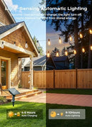 BRIGHTOWN 52FT SOLAR STRING LIGHTS OUTDOOR, 15+2 LED BULBS - BLACK - Like New