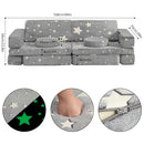 Kids Couch Sofa 12 Pcs Modular Star Glow in The Dark, Grab and Go Gear - Like New