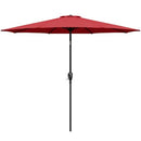SIMPLE DELUXE 9' PATIO UMBRELLA OUTDOOR TABLE MARKET YARD UMBRELLA, RED - Like New