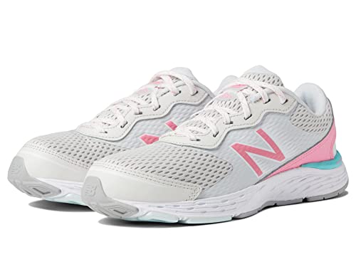 IA680BP NEW BALANCE KID'S 680 V6 HOOK AND LOOP SHOE NIMBUS CLOUD/BUBBLEGUM/SURF - Like New