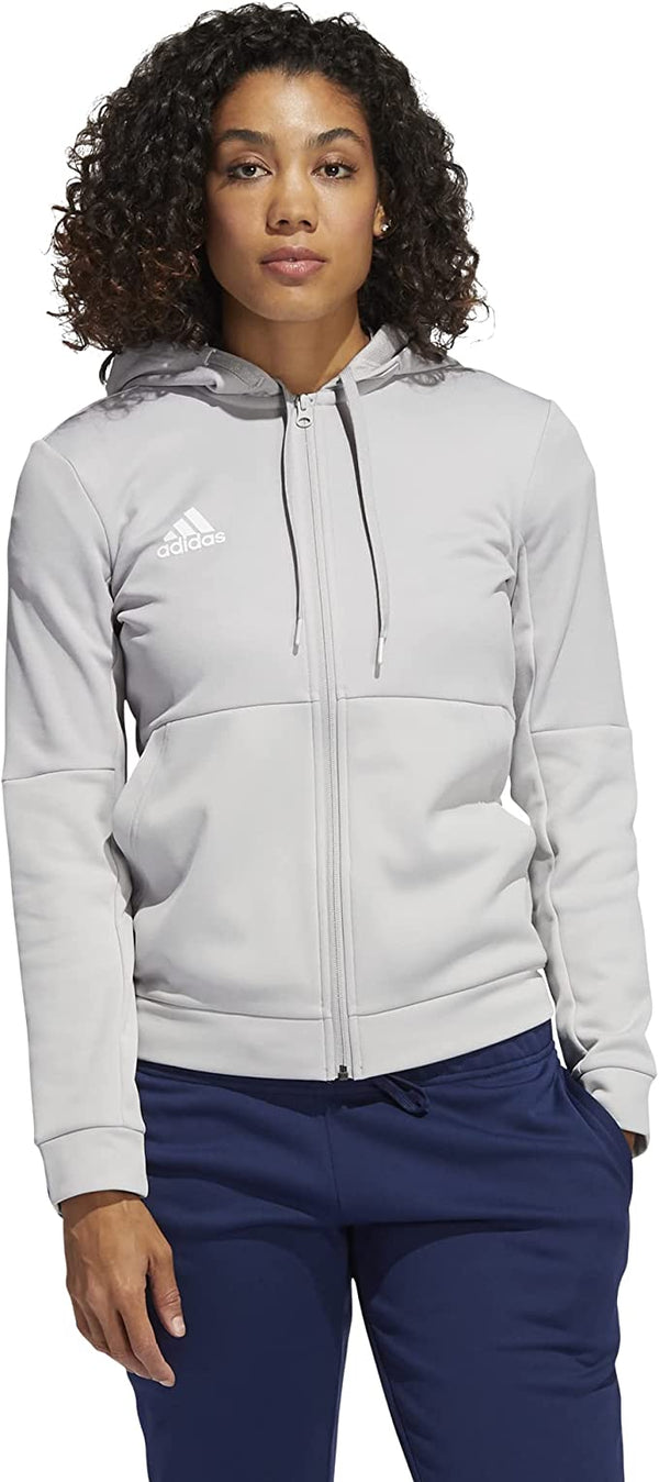 FQ0184 Adidas Women's Team Issue Full Zip Jacket Grey/White M Like New