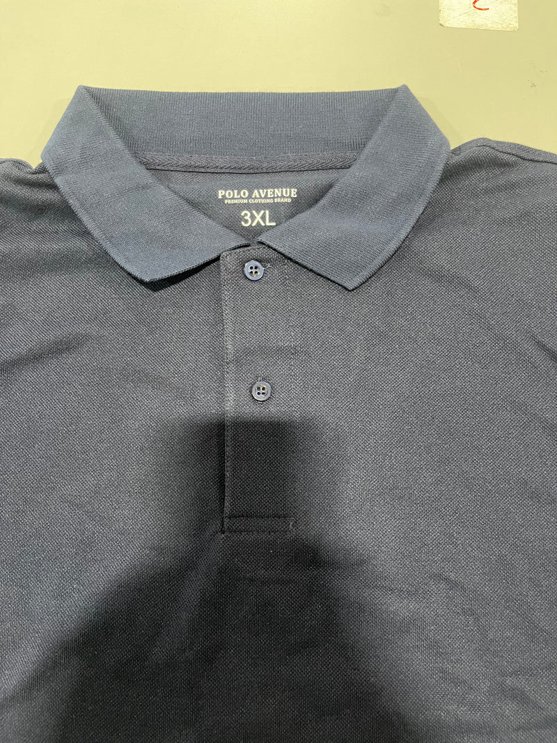 POLO AVENUE POLO SHIRT - SIZE: MEN 3XL - SIZE: MEN 3XL - NAVY - Brand New