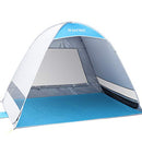 G4Free Upgraded Pop Up Beach Tent 2-3 Person Automatic Sunshade Canopy - Silver - Brand New