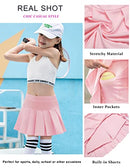Arshiner Girl's Tennis Skirts with Shorts Athletic Pleated Skirt Workout - Brand New