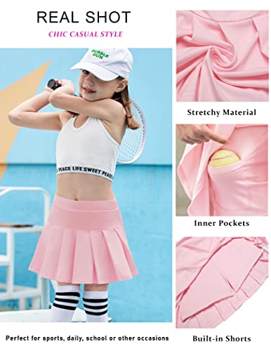 Arshiner Girl's Tennis Skirts with Shorts Athletic Pleated Skirt Workout - Brand New