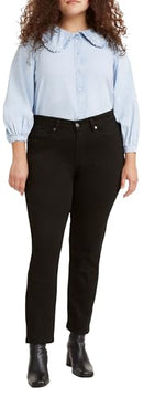 392500001 LEVI'S WOMEN CLASSIC STRAIGHT JEANS SIZE WOMEN 27X30 SOFT BLACK - Brand New