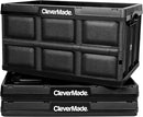 CLEVERMADE LEVERMADE COLLAPSIBLE STORAGE BIN 3PK 32L 8 GAL STACKABLE - OBSIDIAN - Like New