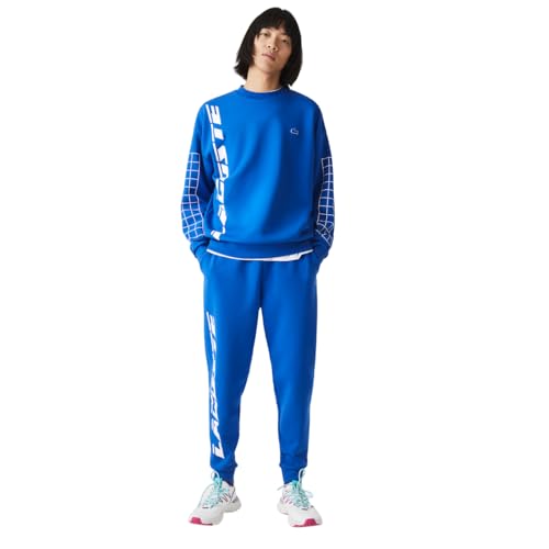 LACOSTE SIZE 5 LARGE MENS SLIM FIT OVERSISED BRANDED TRACKPANTS - MARINA - Brand New