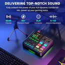 PUPGSIS GAMING AUDIO MIXER AUDIO INTERFACE PC/PODCAST/STREAMING T12 - BLACK - Like New