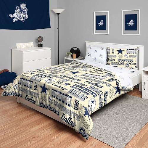 FOCO NFL TEAM LOGO BED IN A BAG COMFORTER SHEETS PILLOW CASES - DALLAS COWBOYS - Brand New