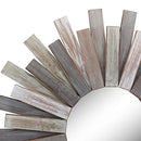 Stonebriar Large Round 32" Wooden Sunburst Wall Mirror - Like New