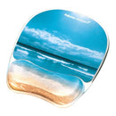 FELLOWES PHOTO GEL MOUSE PAD WRIST REST MICROB - SANDY BEACH (9179301) - Like New