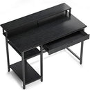 Rolanstar Computer Desk with Monitor Shelf and Drawer B099SBD79V - Black - Brand New