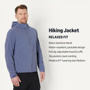 AMAZON ESSENTIALS MEN'S HIKING OUTDOOR JACKET, SIZE: MEN M - SLATE GRAY - Brand New