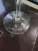 GUSTO NOSTRO CRYSTAL WINE GLASSES, SET OF 8, 13.5OZ LONG STEM WINE GLASSES - Like New