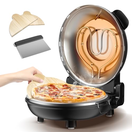 AMZMOON Pizza Oven Indoor Portable 12" Countertop Pizza Maker - Scratch & Dent