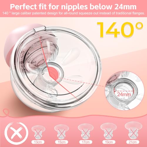 HANIENCE 2PACK BREAST PUMP HANDS FREE- HANIENCE WEARABLE PUMPS - PINK Like New