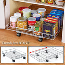 Collections Etc Flat Rolling Floor Shelf Metal Storage Cart Expandable 24" W - Brand New