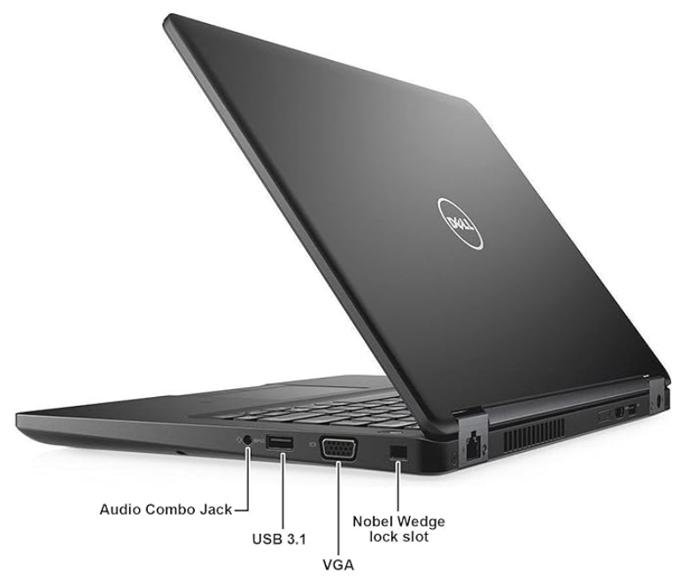 DELL LATITUDE 5480 14" HD 1366X768 I5-6200U 2.3GHz 8GB 256GB P72G001 - BLACK - Like New