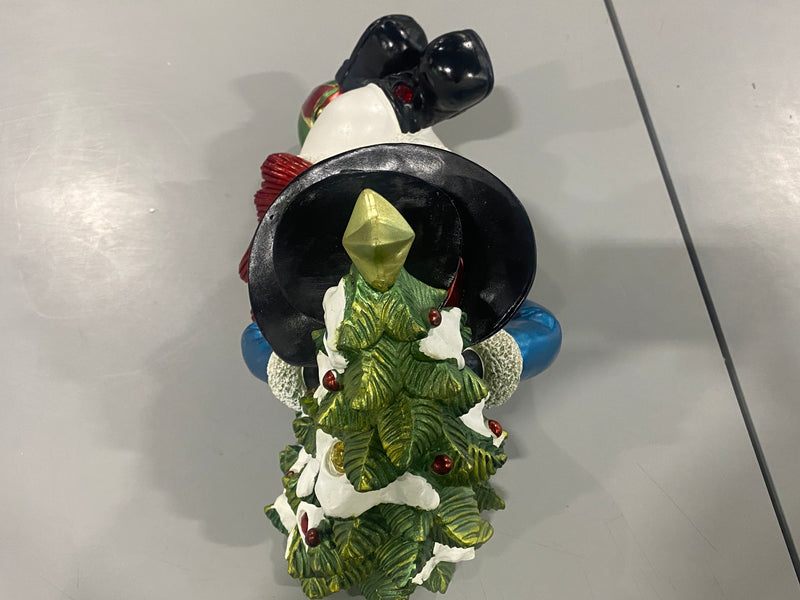 KRINGLE EXPRESS OVERSIZED RESIN SLEEPING CHARACTER - SNOWMAN - Like New