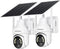 SEHMUA 2K Solar Security Cameras Wireless 2 Pack 360° View RBX-S73 - White New