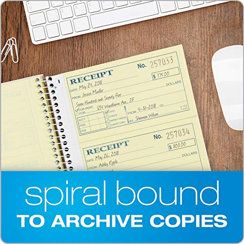 ADAMS MONEY AND RENT RECEIPT BOOK, 2-PART CARBONLESS, 5-1/4 X 11, SC1152 - WHITE - Brand New