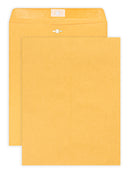 OFFICE DEPOT MANILA ENVELOPES, 10" X 13", CLASP CLOSURE, BROWN KRAFT, BOX OF 25 - Brand New