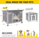 AIVITUVIN CAT HOUSE WATERPROOF OUTDOOR INDOOR RABBIT HUTCH AIR-12-B - GRAY - Like New