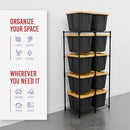 SAFERACKS BIN STORAGE RACK FOR 12 GALLON STORAGE TOTES NO BINS - BLACK - Brand New