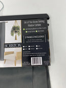 SALLY TEXTILES HOUSTON SOLID BLACKOUT WINDOW PANEL - CHARCOAL - Brand New