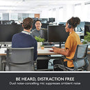 Logitech Zone Wired Noise Cancelling Headset, USB-C, USB-A Adapter - Graphite - Like New