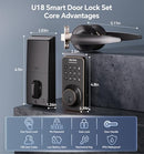ULECOCE KEYLESS ENTRY DOOR LOCK DEADBOLT HANDLES SETS KEYDOOR LOCK WZ-U18L-ORB - Like New