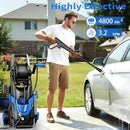 LANCHEZ NEW UPGRADE PRESSURE POWER WASHER 4800PSI 4 QUICK CONNECT NOZZLES BLUE - Like New