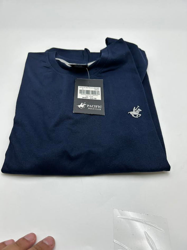 PACIFIC POLO CLUB MEN'S POLO CLUB SHIRT SLEEVES - SIZE: MEN S - NAVY - Brand New