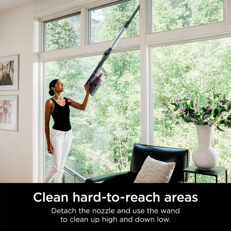 SHARK VERTEX CORDLESS STICK VACUUM WITH DUOCLEAN POWERFINS - MAROON - Like New